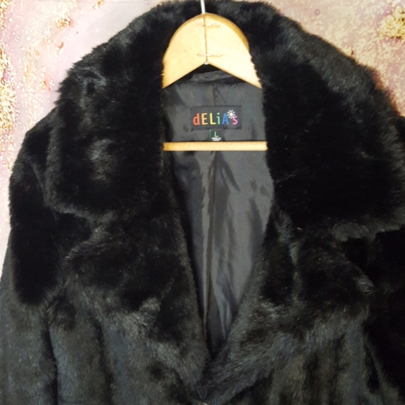 Faux Fur Smiley Delia's by Dollskill coat - Picture 4 of 10